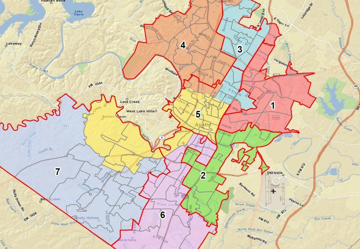 نقشه از Austin ISD