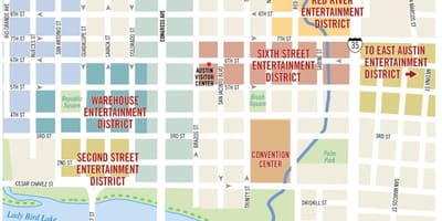Austin 6th street map