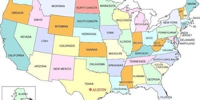 Austin در ایالات متحده آمریکا نقشه