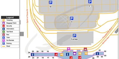 Austin Bergstrom international airport map